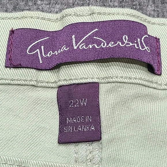 Gloria Vanderbilt Amanda Jeans Womens 22W Green New Tapered High Rise Denim Pant - Picture 5 of 11